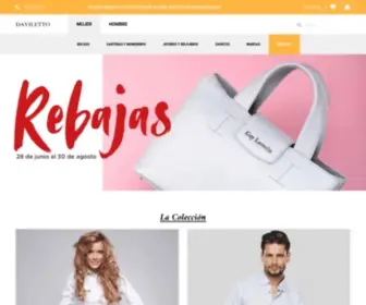 Daviletto.es(Tienda Online DAVILETTO de Ubrique. Comprar al Fabricante bolsos de piel y Complementos de marcas) Screenshot