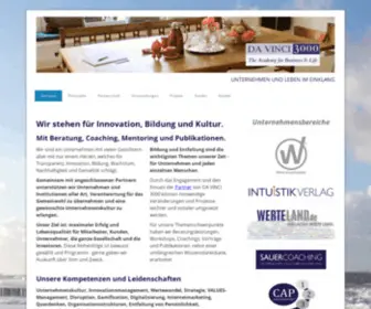Davinci3000.com(Akademie DA VINCIUnternehmenskultur) Screenshot