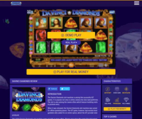 Davincidiamonds-Slot.com(Davincidiamonds Slot) Screenshot