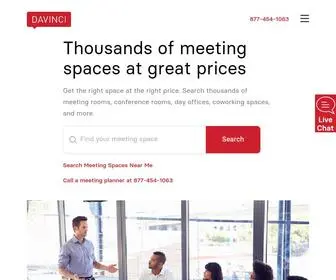 Davincimeetingrooms.com(Conference Room Rentals & Meeting Rooms) Screenshot