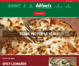 Davincis.com(Order Online PIZZA OF THE MONTH for MARCH FIVE CHEESE This pizza) Screenshot