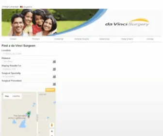 Davincisurgeonlocator.com(Da Vinci Surgery) Screenshot