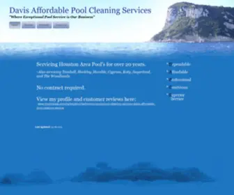 Davisaffordablepoolservices.com(Swimming Pool Service & Repair) Screenshot