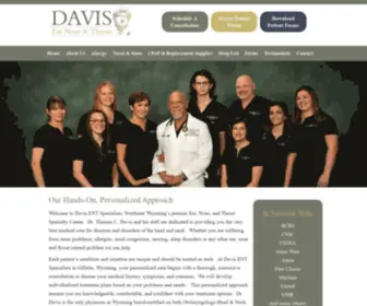 Davisent.net(Davis Ear Nose Throat   Sleep Center) Screenshot