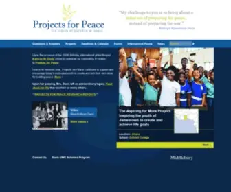 Davisprojectsforpeace.org(Projects for Peace) Screenshot