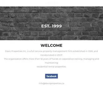 Davisproperties.ca(Davis Properties Inc) Screenshot