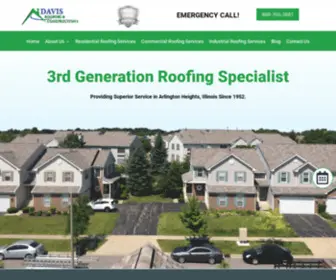 Davisroofing.us(Roof Replacement Services Arlington Heights IL Davis Roofing & Construction Inc) Screenshot