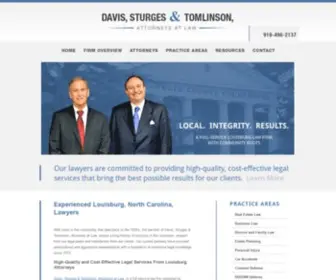 Davissturgestomlinson.net(Louisburg Personal Injury Attorney) Screenshot