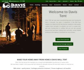 Davistent.com(Canvas Wall Tents) Screenshot