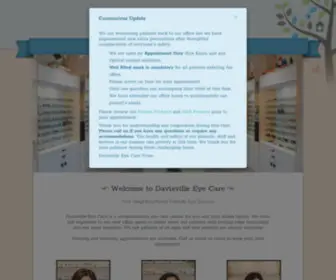 Davisvilleeyecare.com(Optometry) Screenshot