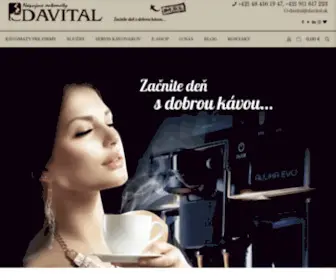 Davital.sk(Automaty na kávu a občerstvenie pre firmy) Screenshot