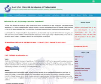 DavPgcollege.in((PG) College Dehradun) Screenshot