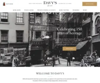 Davy.co.uk(Davy's Wine Bars) Screenshot