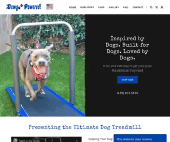 Dawgpowered.com(Dog Treadmills in the Lower 48 States) Screenshot