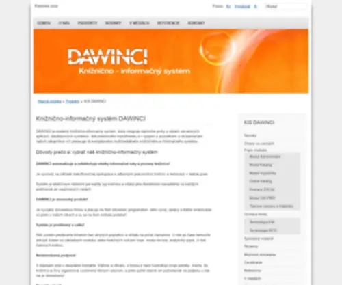 Dawinci.sk(Úvodná stránka) Screenshot