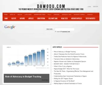 Dawodu.com(Premier website on Nigeria's Socio) Screenshot