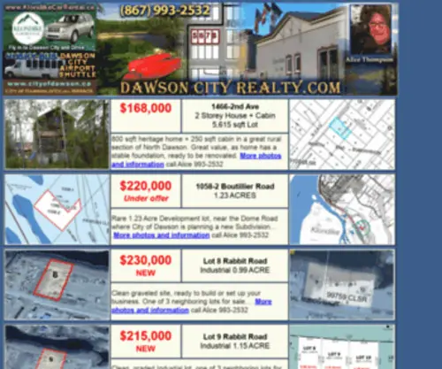 Dawsoncityrealty.com(Dawson City Realty Ltd) Screenshot