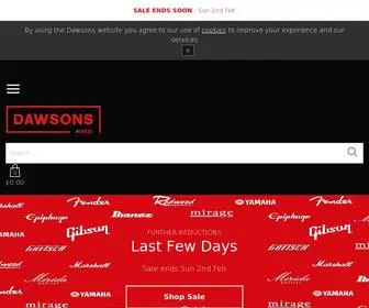 Dawsons.co.uk(Musical Instruments) Screenshot