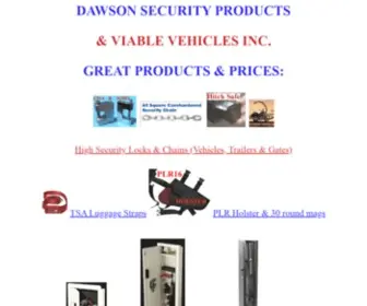 Dawsonsecurity.com(Dawson Security Products & Viable Vehicles Inc) Screenshot