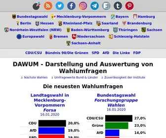 Dawum.de(Neueste Wahlumfragen und Umfragewerte) Screenshot