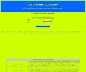 Day-OF-Birth.net(Day of birth meaning) Screenshot