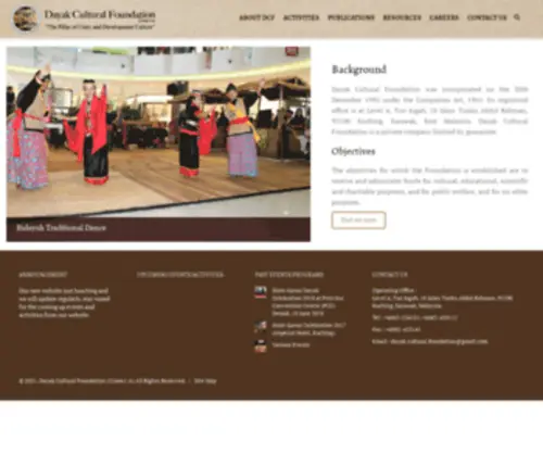 Dayakculturalfoundation.org.my(Dayak Cultural Foundation) Screenshot