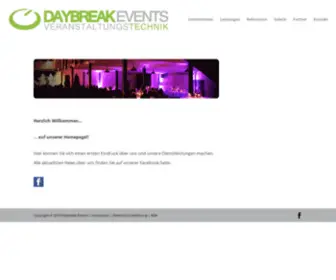 Daybreak-Events.de(Daybreak Events Veranstaltungstechnik) Screenshot