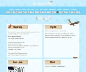 Daybydayva.org(A Family Literacy Calendar) Screenshot