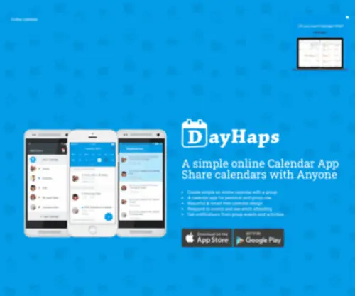 Dayhaps.com(Best Free online calendar) Screenshot