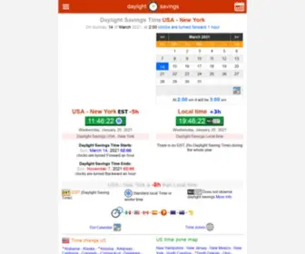 Daylight-Savings.com(Daylight Savings Time USA) Screenshot