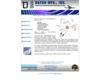 Dayonmfg.com(Dayon Spring) Screenshot