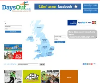 Daysout.co.uk(Great Britain UK Tourist Attractions Listed on Days Out) Screenshot