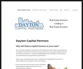 Daytoncapitalpartners.com(Real Estate Investors lending to Real Estate Investors) Screenshot