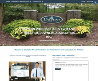 Daytonwoodshoa.org(Dayton Woods Phases Two and Three Homeowners Association) Screenshot