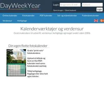 Dayweekyear.com(Kalenderværktøjer) Screenshot