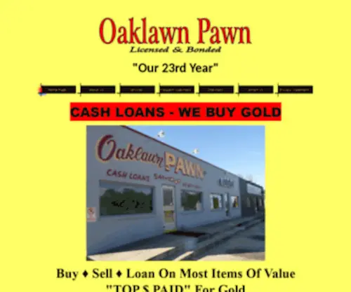 Daz.biz(Oaklawn Pawn Home Page Oaklawn Pawn Cash Loans) Screenshot