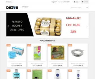 Dazon.ch(Negozio Online in Svizzera) Screenshot