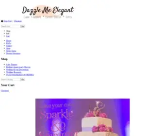 Dazzlemeelegant.com(Crystal Monogram Cake Toppers) Screenshot