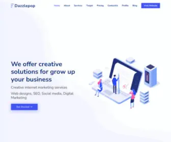 Dazzlepop.net(Web design company) Screenshot