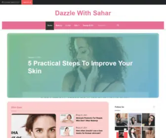 Dazzlewithsahar.com(Dazzle With Sahar) Screenshot