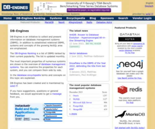 DB-Engines.com(DB Engines) Screenshot