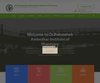 Dbadpharm.com(Dr.Babasaheb Ambedkar Institute of Pharmacy) Screenshot