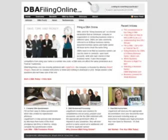 Dbafilingonline.com(File a DBA (Doing Business As)) Screenshot