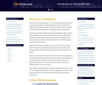 Dbaform.com(Dba) Screenshot