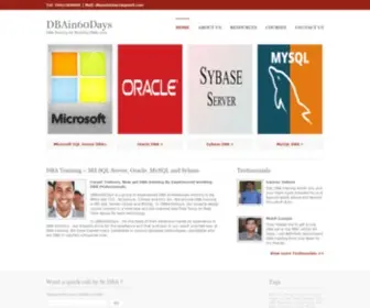 Dbain60Days.com(DBA Training in Noida) Screenshot