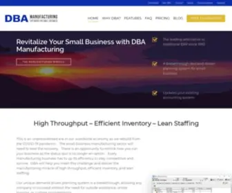 Dbamanufacturing.com(DBA Manufacturing Software) Screenshot