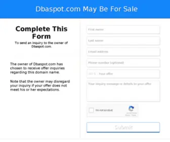 Dbaspot.com(The Front Page) Screenshot