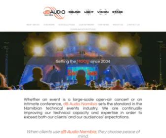 Dbaudio.com.na(A Namibian Event Production Company) Screenshot