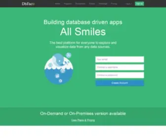 Dbface.com(Super easy report and dashboard builder for MySQL (Oracle) Screenshot