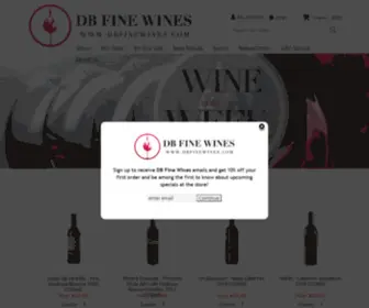 Dbfinewines.com(Wine Store in New Canaan) Screenshot